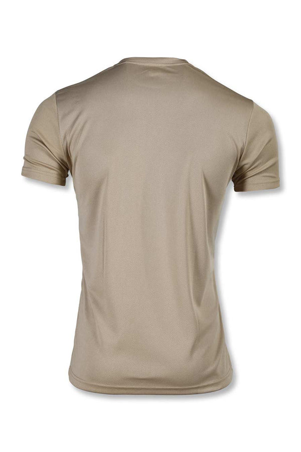 SHORT-SLEEVE MESH T-SHIRT (BEIGE)