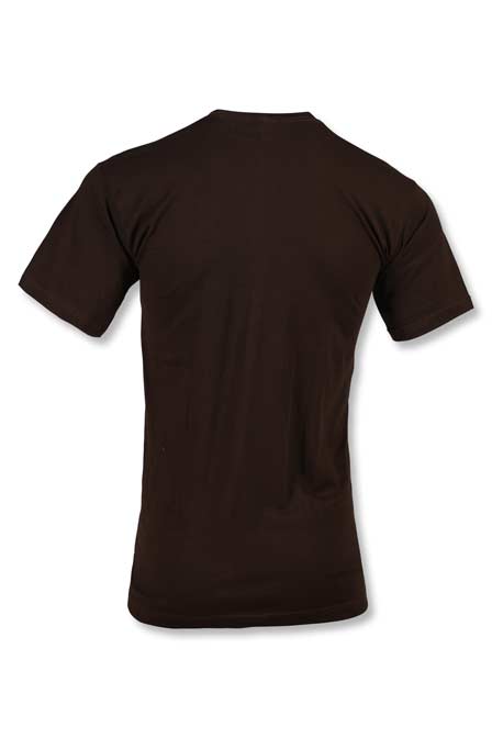 HALF-SLEEVE COTTON T-SHIRT (BROWN)