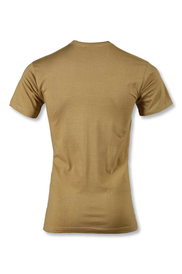 HALF-SLEEVE COTTON T-SHIRT (BEIGE)