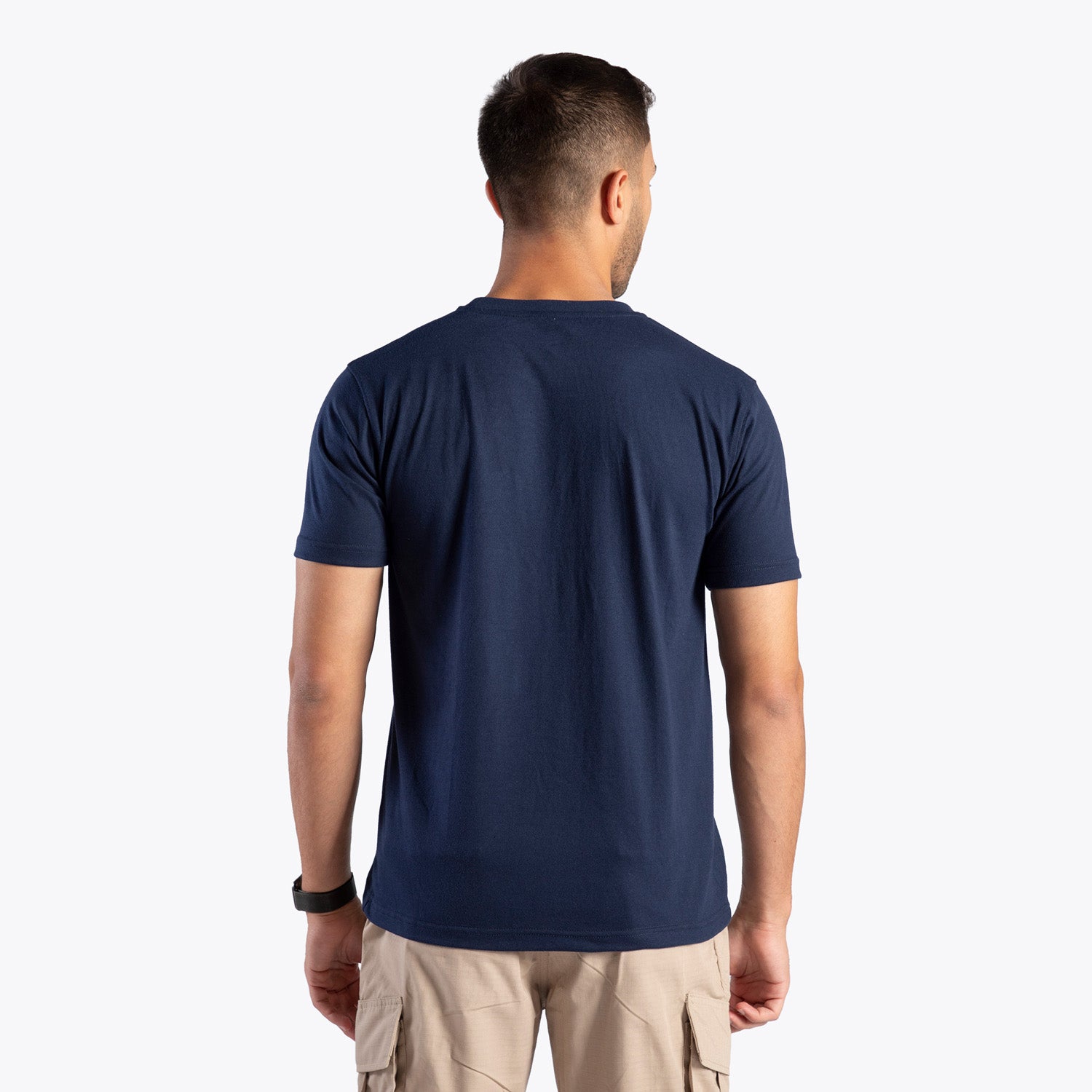 تي شيرت غائم بأكمام قصيرة (أزرق داكن)