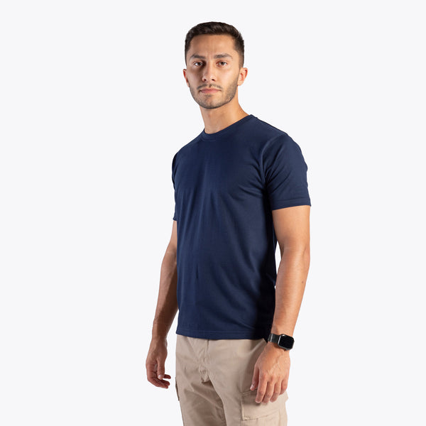 CLOUDY SHORT-SLEEVE T-SHIRT (NAVY-BLUE)
