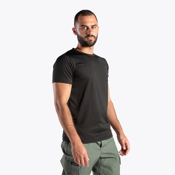 SHORT-SLEEVE MESH T-SHIRT (BLACK)