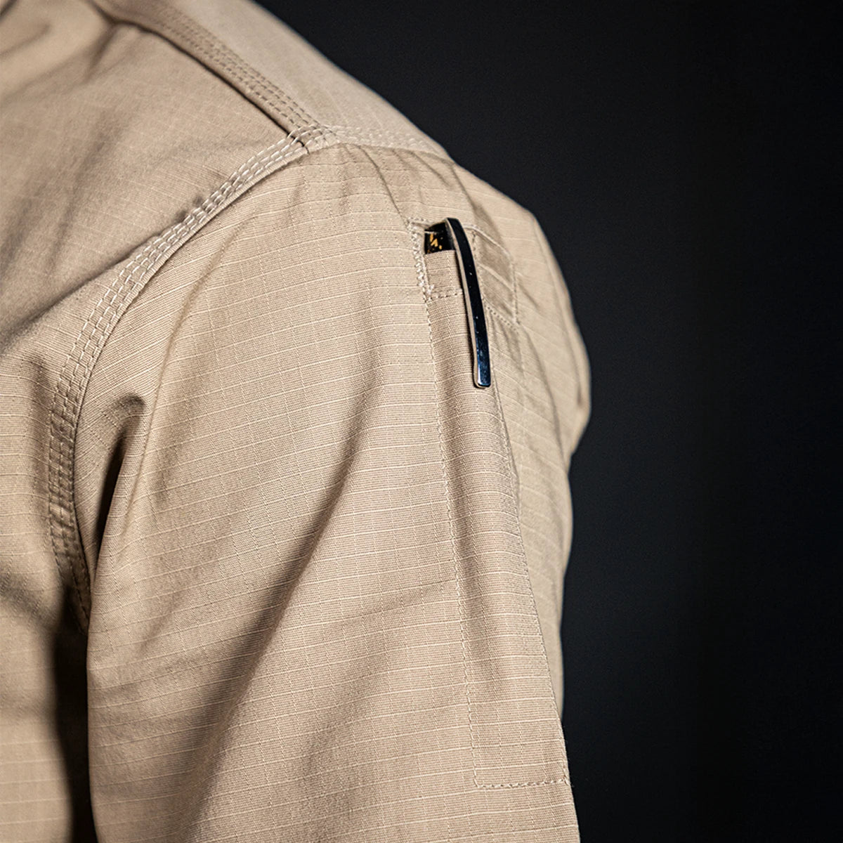 Men Tactical Shirt Short Sleeve (Beige)