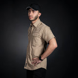 Men Tactical Shirt Short Sleeve (Beige)