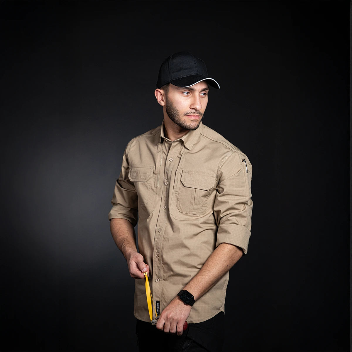 MEN-TACTICAL-SHIRT-LONG SLEEVE (Beige)
