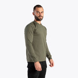 شيرت غائم بأكمام طويلة وأساور (زيتوني)