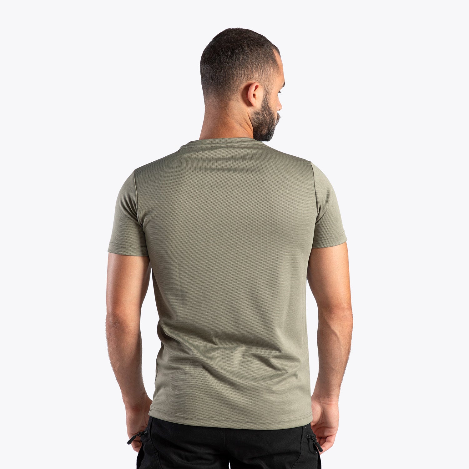 SHORT-SLEEVE MESH T-SHIRT (OLIVE)