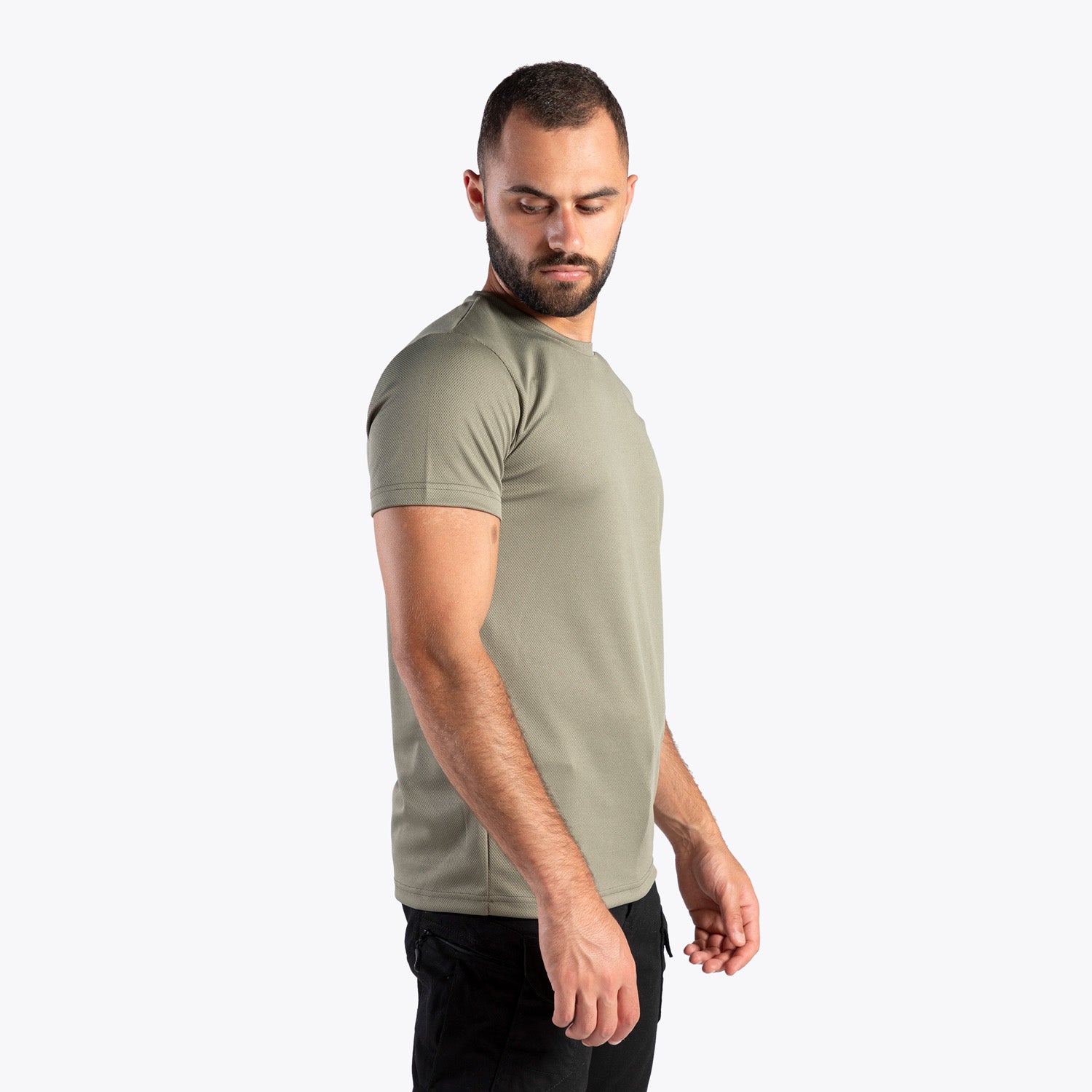 SHORT-SLEEVE MESH T-SHIRT (OLIVE)