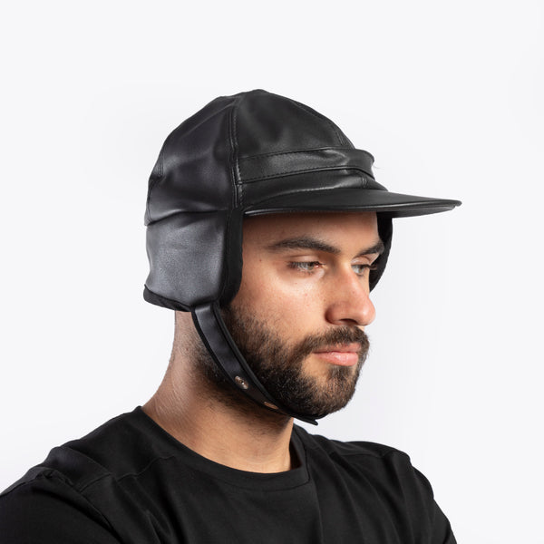 NIGHTFURY LEATHER HAT (BLACK)