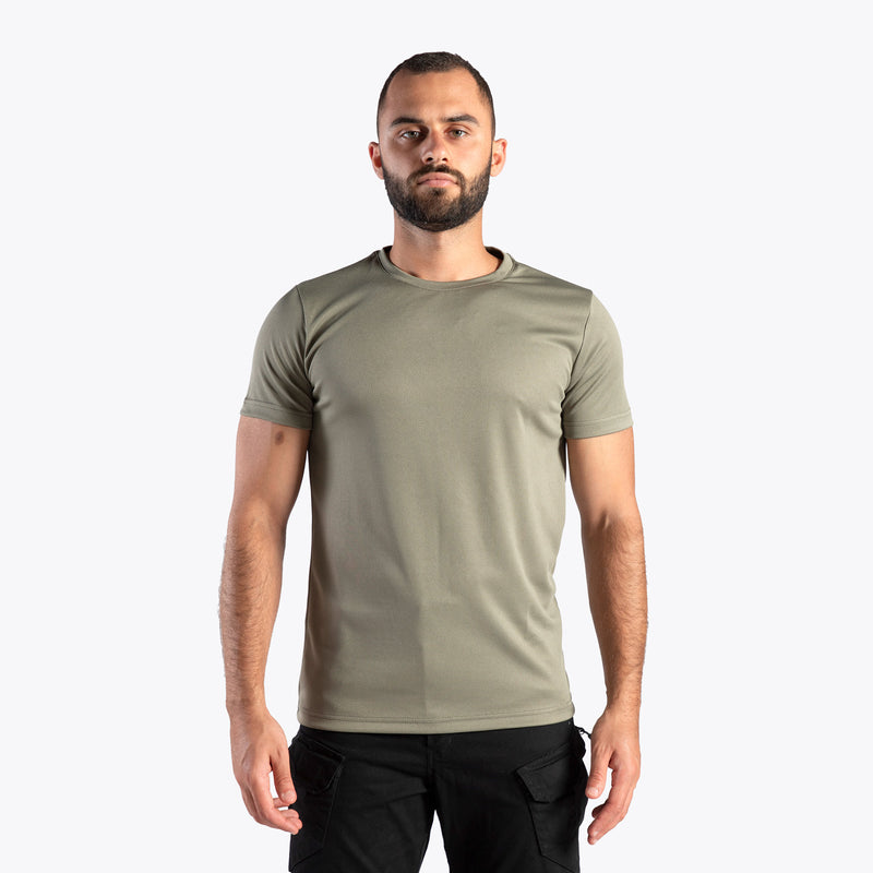 SHORT-SLEEVE MESH T-SHIRT (OLIVE)