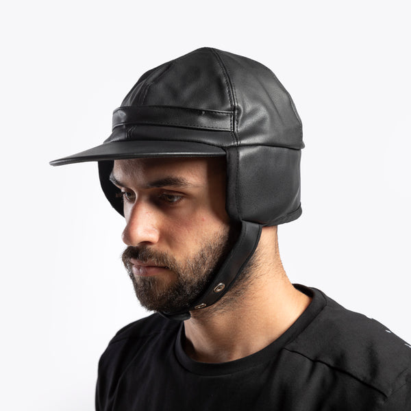 NIGHTFURY LEATHER HAT (BLACK)