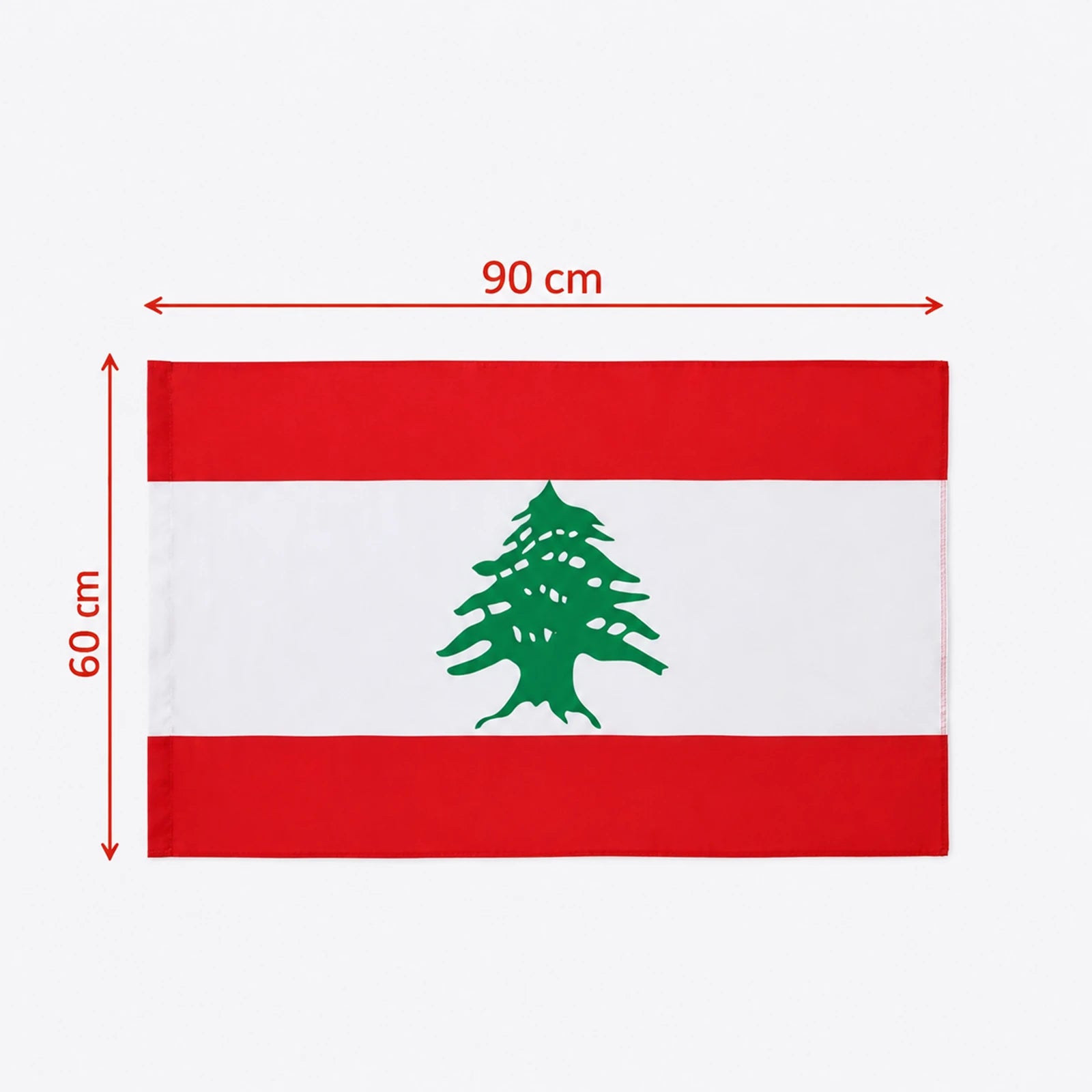 علم لبنان - 60×90 سم (ترجال)