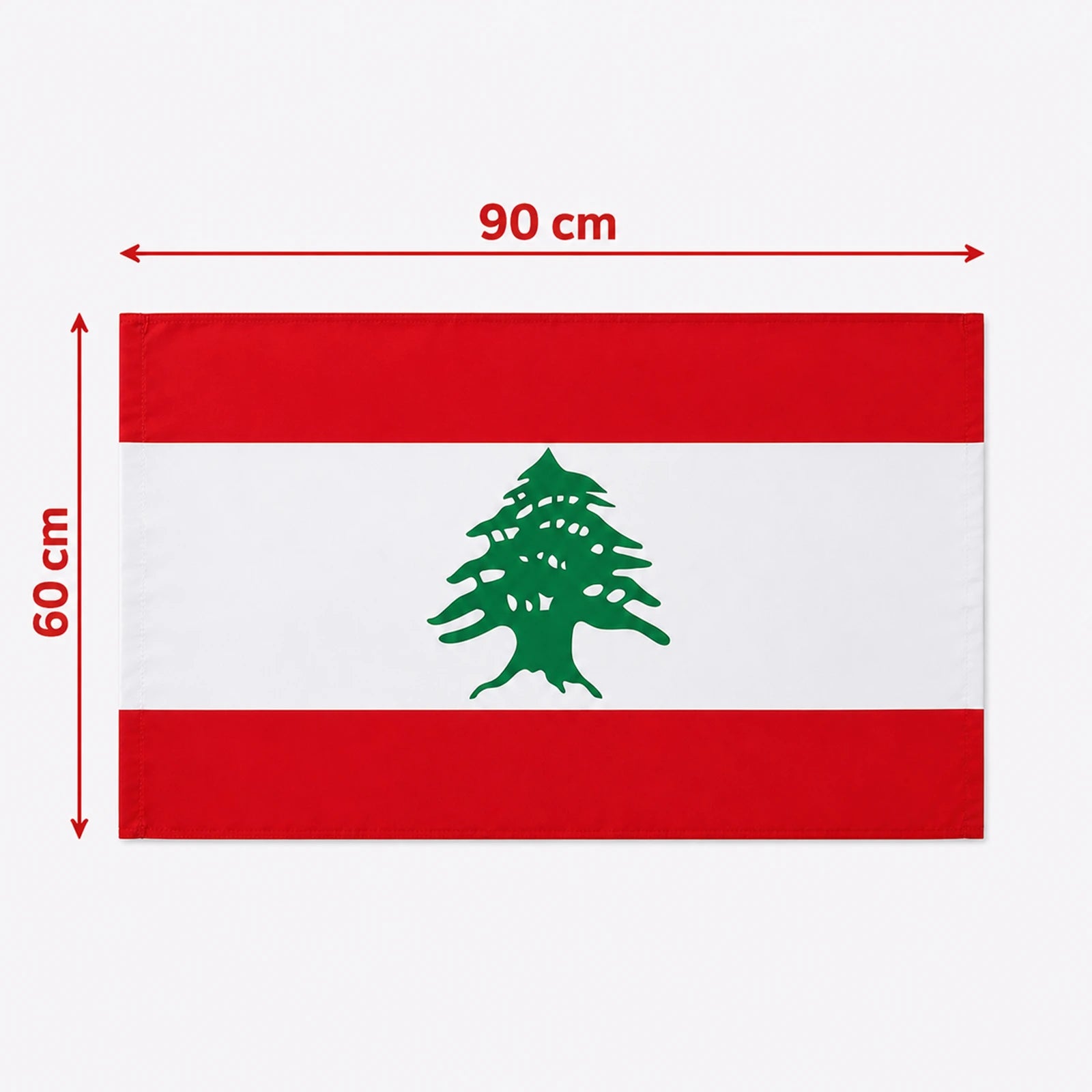 علم لبنان - 90×60 سم (فوال)