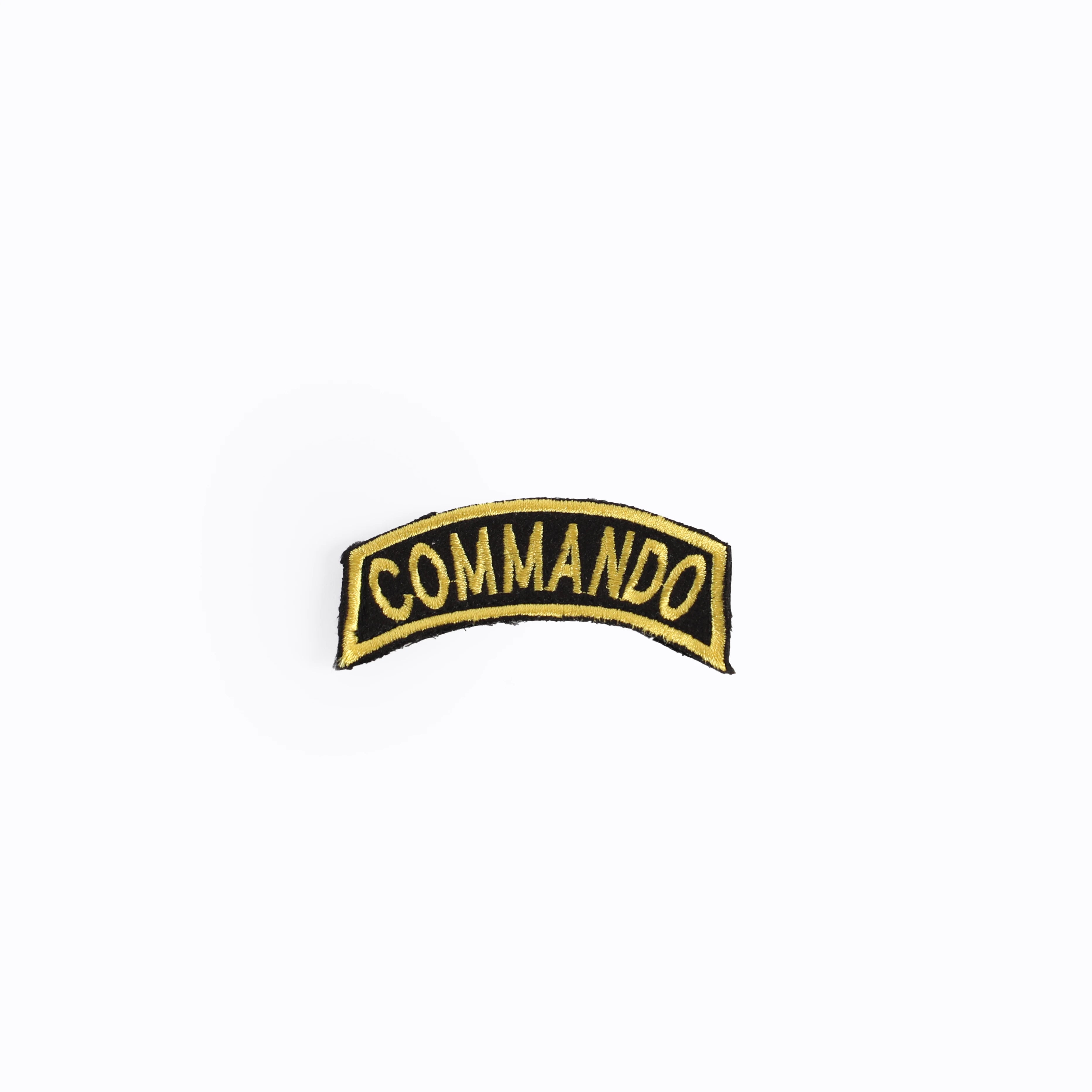 Commando Word Curved Badge (Yellow)