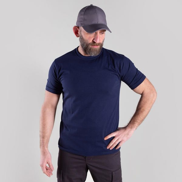 CLOUDY SHORT-SLEEVE T-SHIRT (NAVY-BLUE)