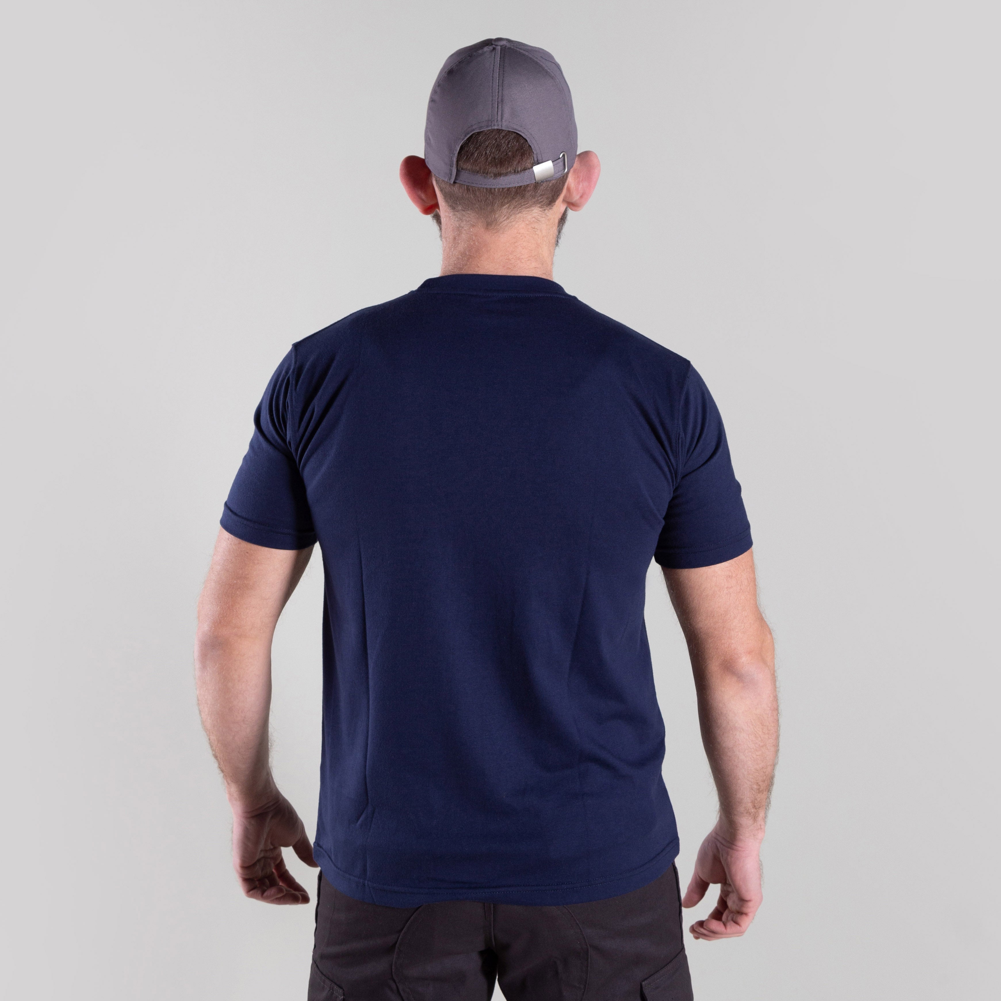 CLOUDY SHORT-SLEEVE T-SHIRT (NAVY-BLUE)