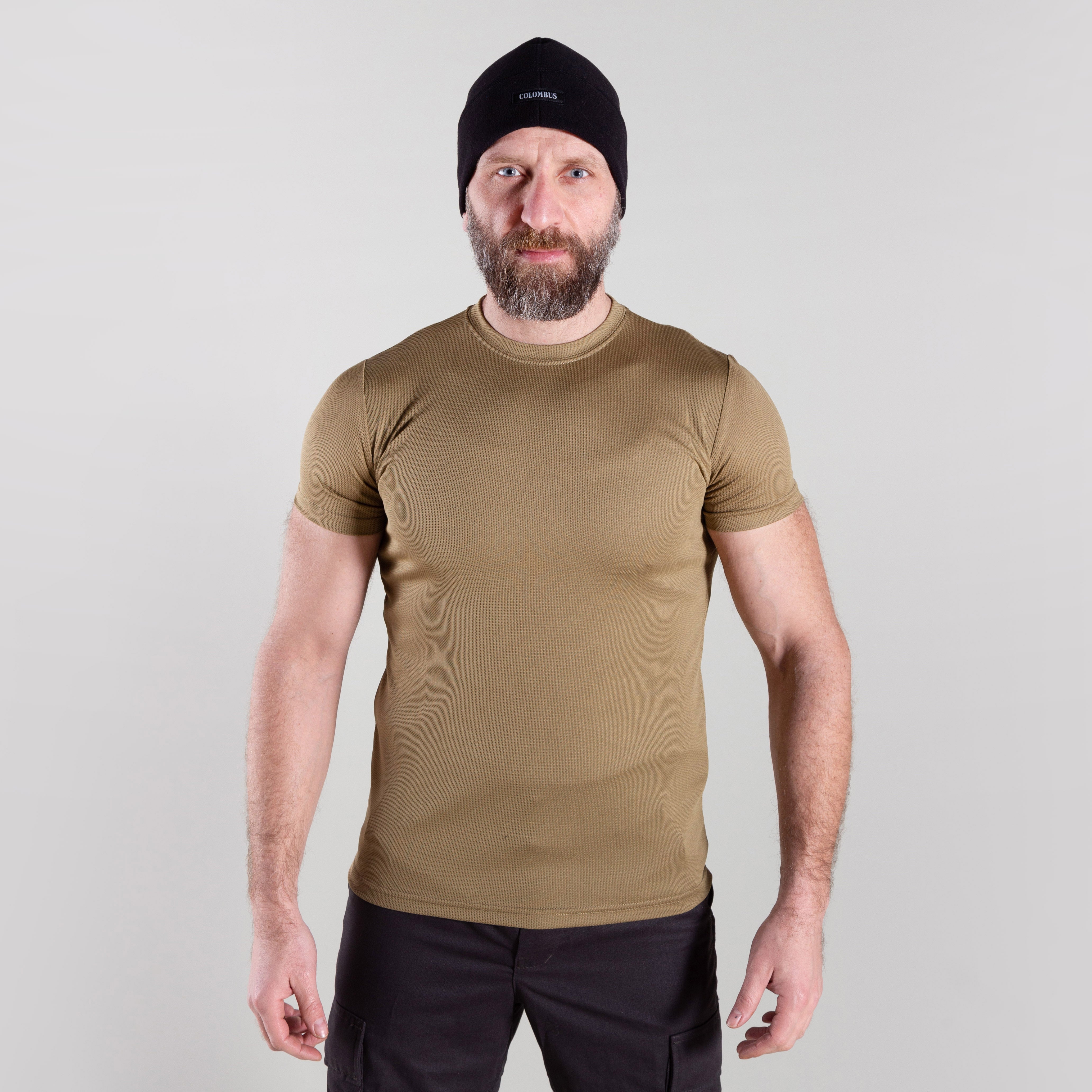 SHORT-SLEEVE MESH T-SHIRT (OLIVE)