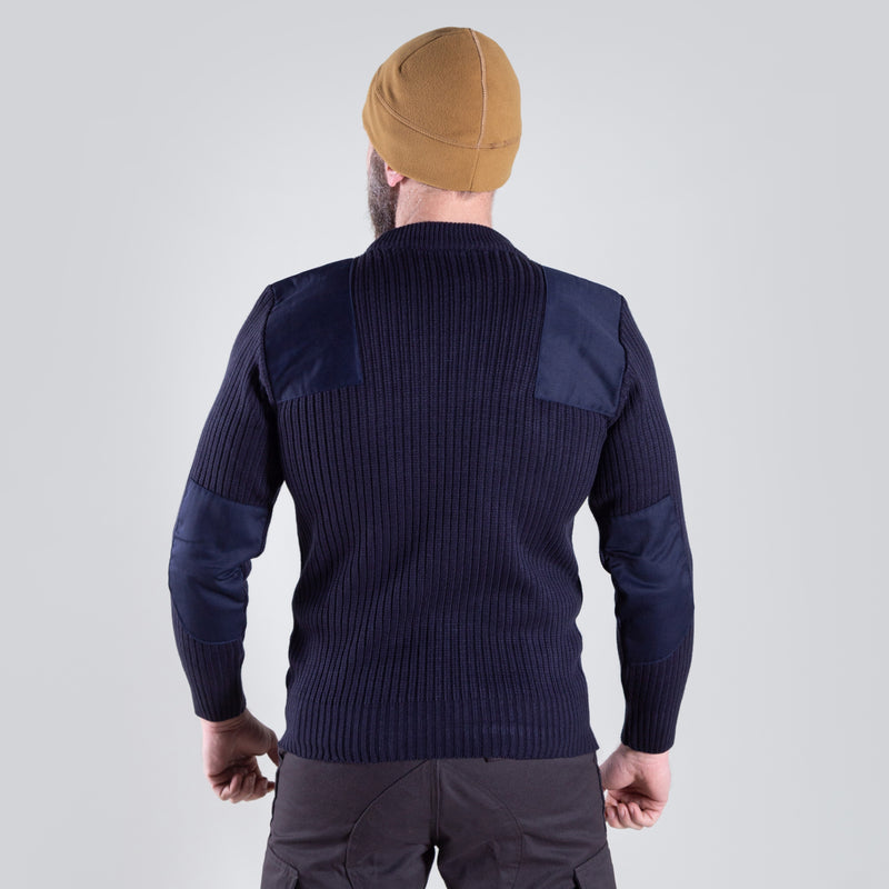 KNIGHT WOOLEN SWEATER (NAVY-BLUE)