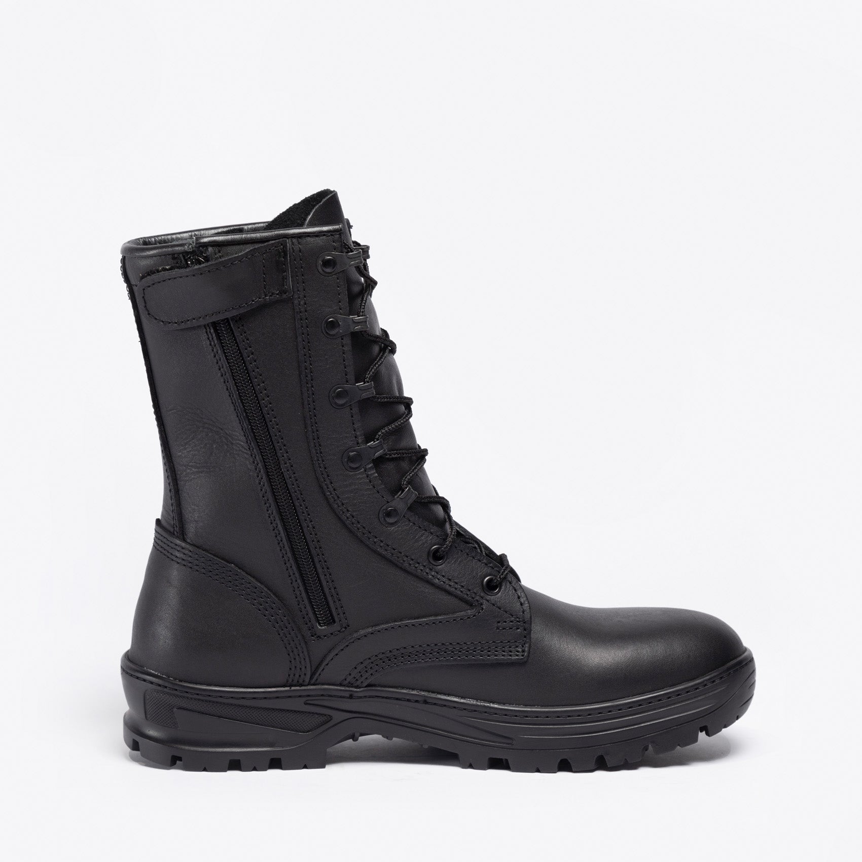 VIPER ZIPPERED  BOOTS(BLACK)