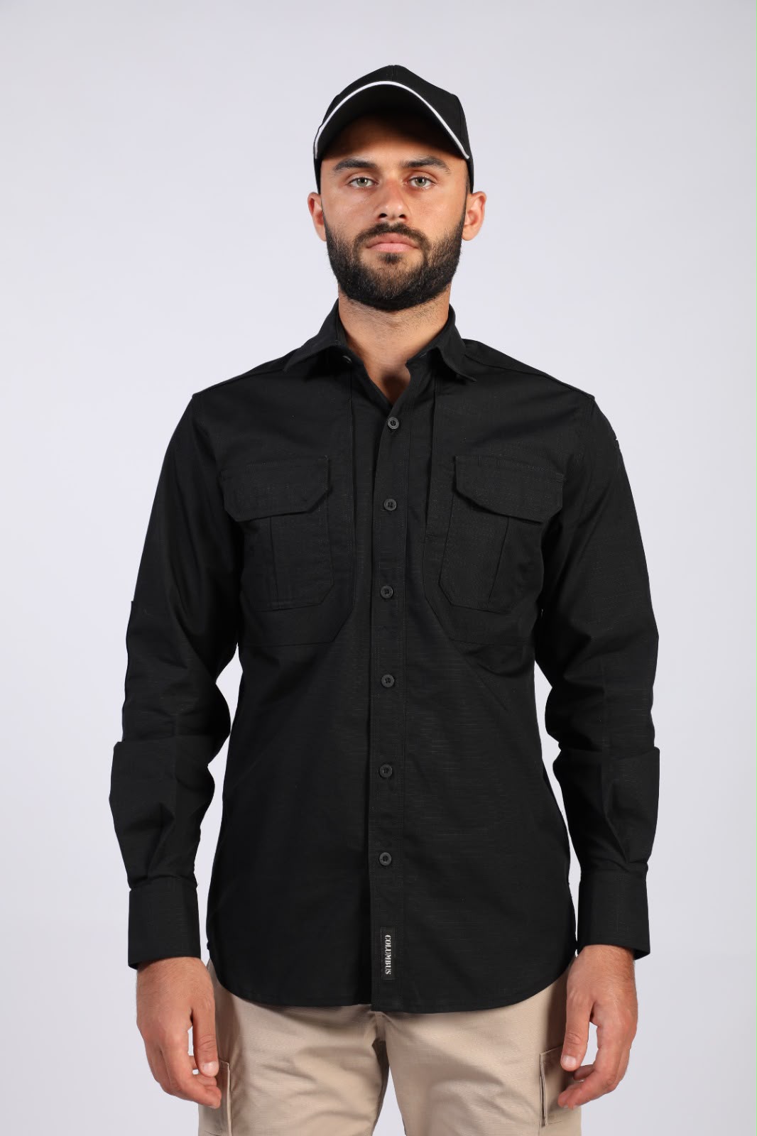 MEN-TACTICAL-SHIRT-LONG SLEEVE (Black)