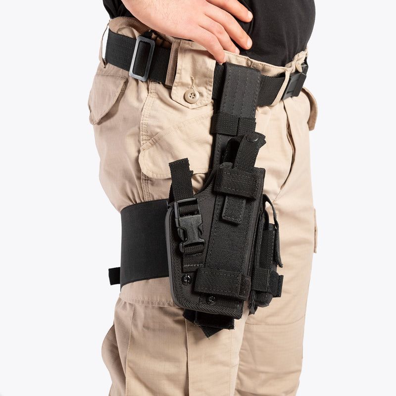 FLEXIBLE THIGH PISTOL HOLSTER (BLACK)