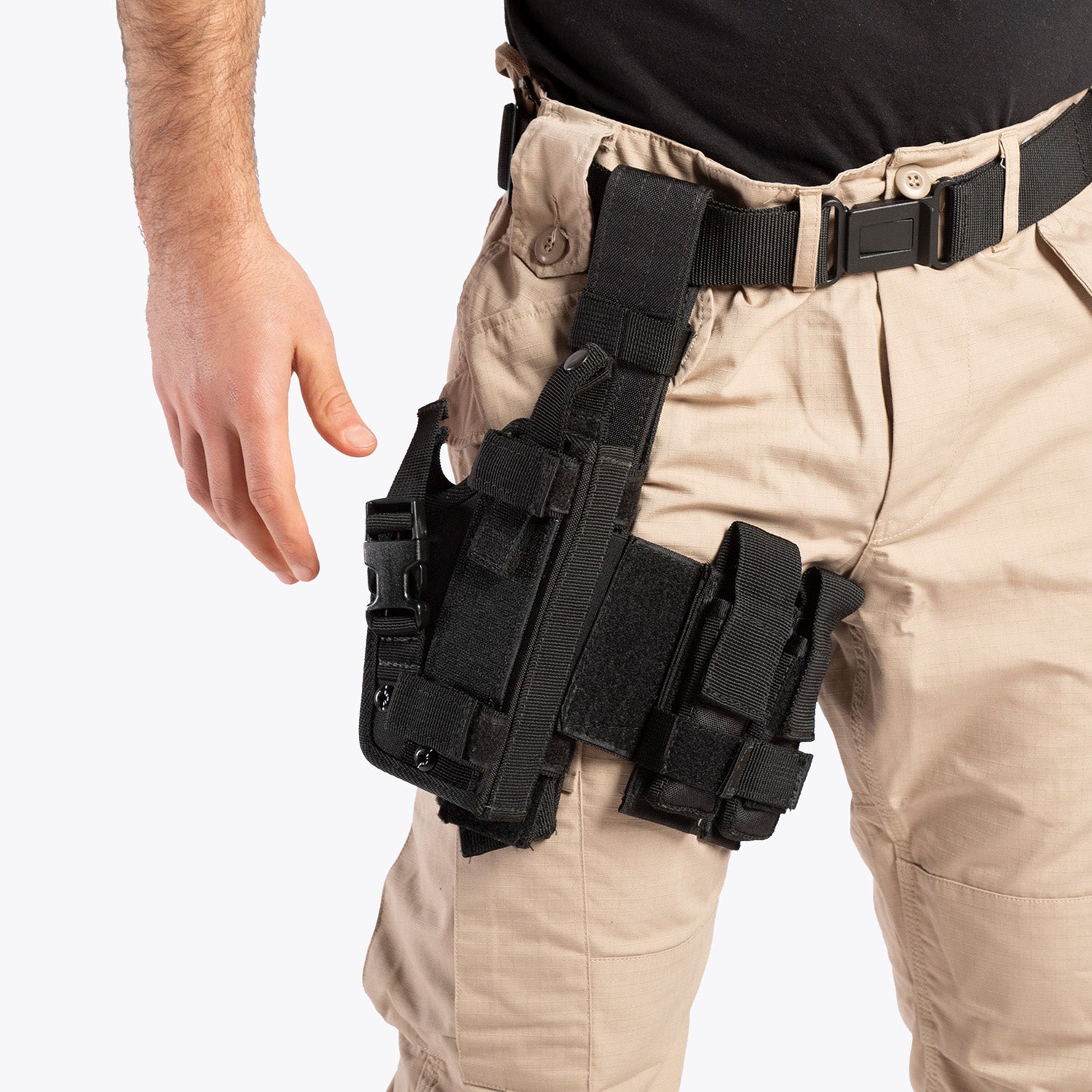 FLEXIBLE THIGH PISTOL HOLSTER (BLACK)