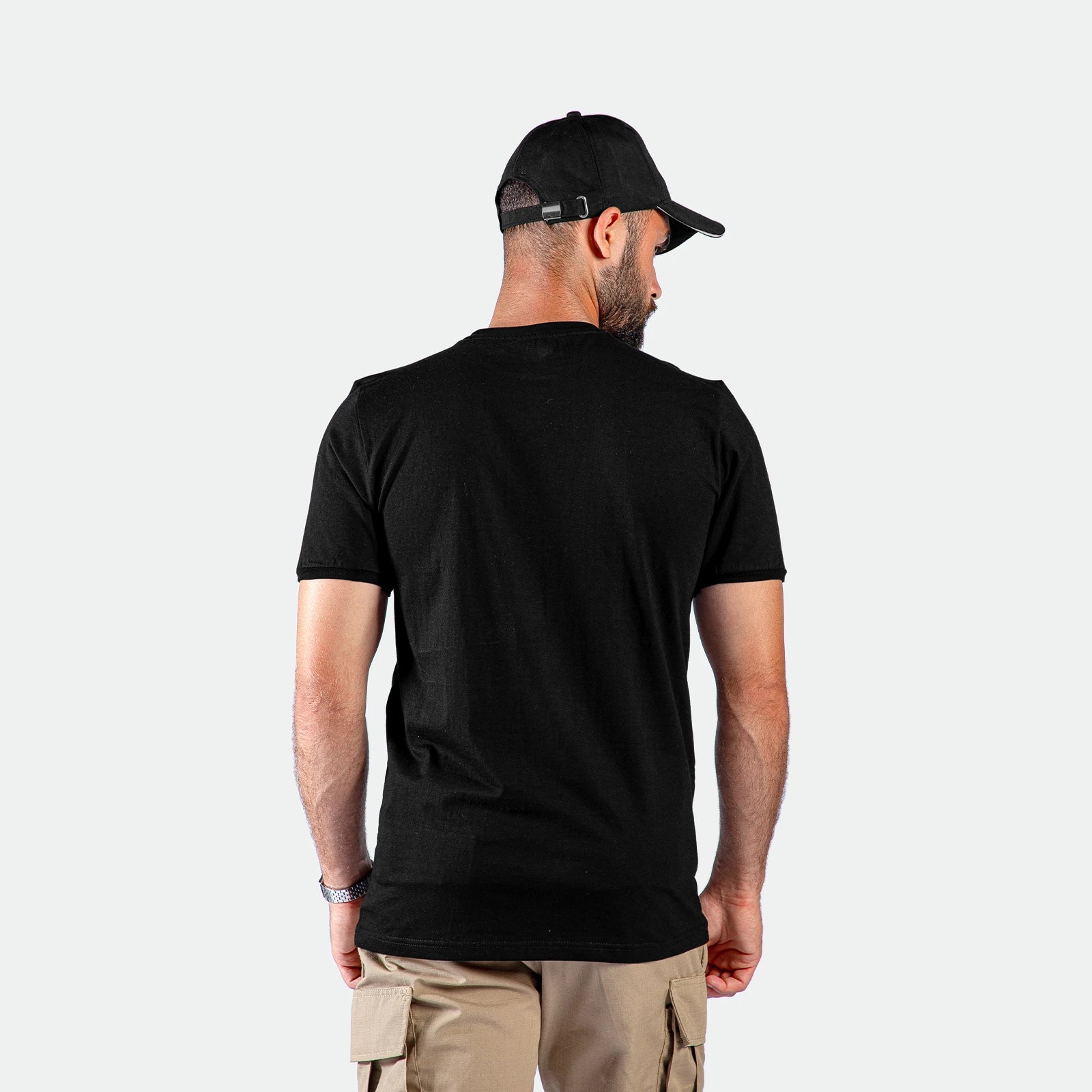CASUAL SHORT SLEEVE T-SHIRT (BLACK)