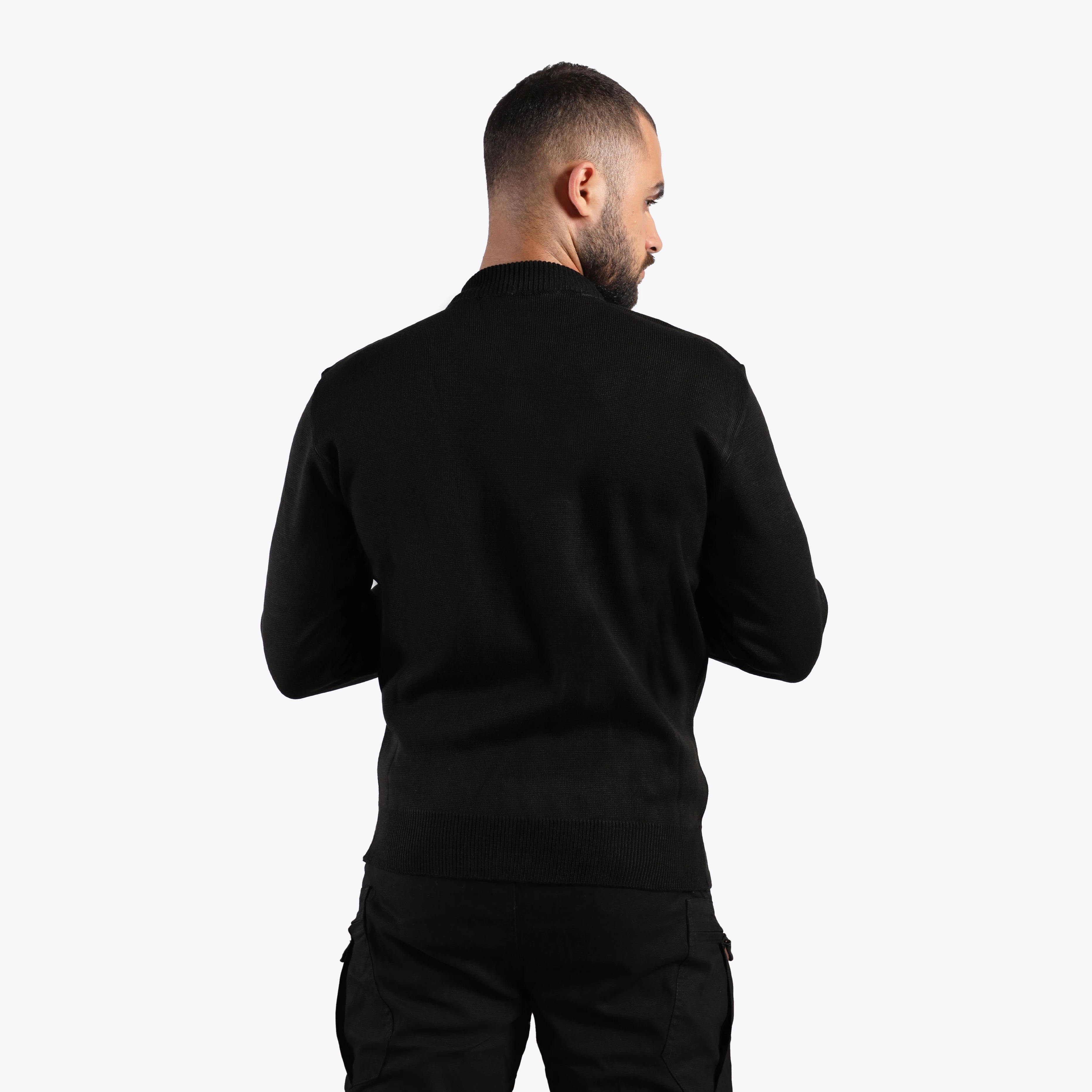 سترة صوفية خفيفة الوزن (أسود)