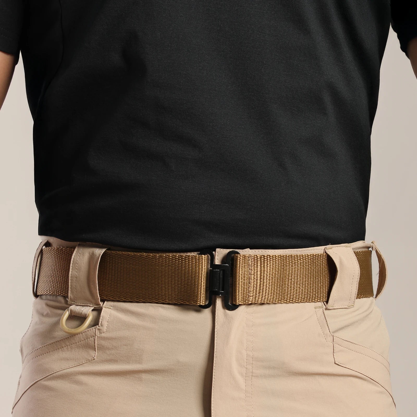 VALOR METAL BUCKLE BELT (BEIGE)