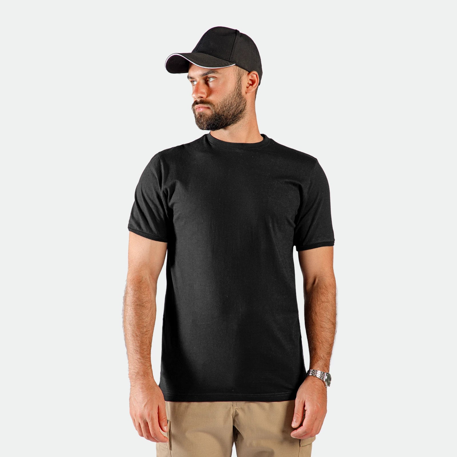 CASUAL SHORT SLEEVE T-SHIRT (BLACK)