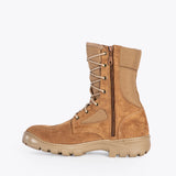 TACTICAL LEATHER BOOT WITH ZIPPER (COYOTE)