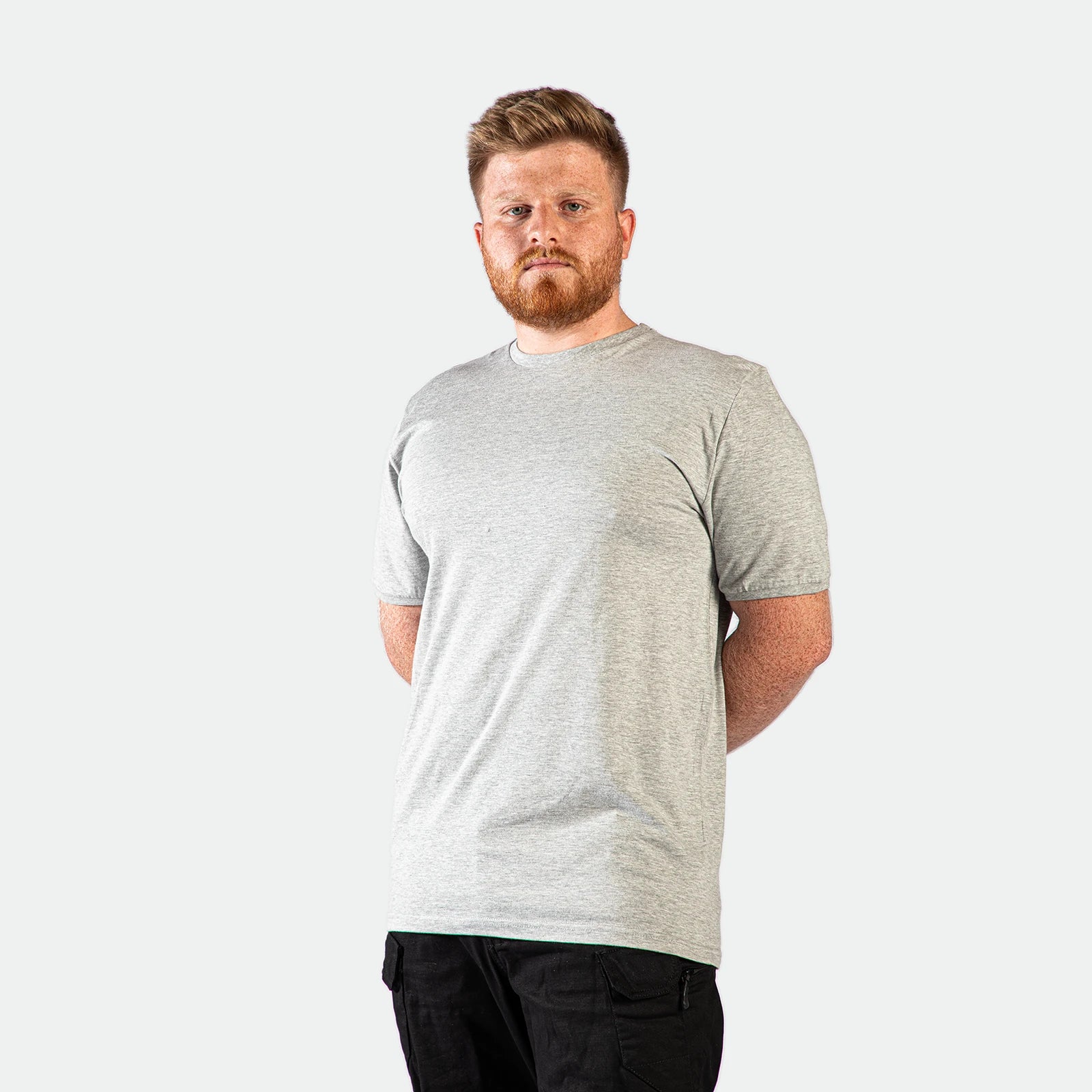 CASUAL SHORT SLEEVE T-SHIRT (GREY)