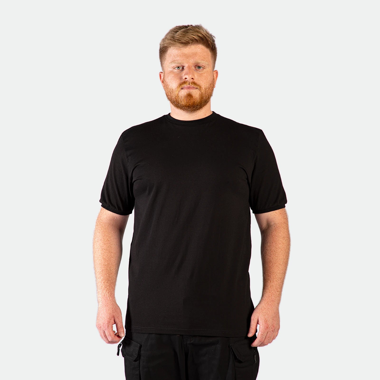 CASUAL SHORT SLEEVE T-SHIRT (BLACK)