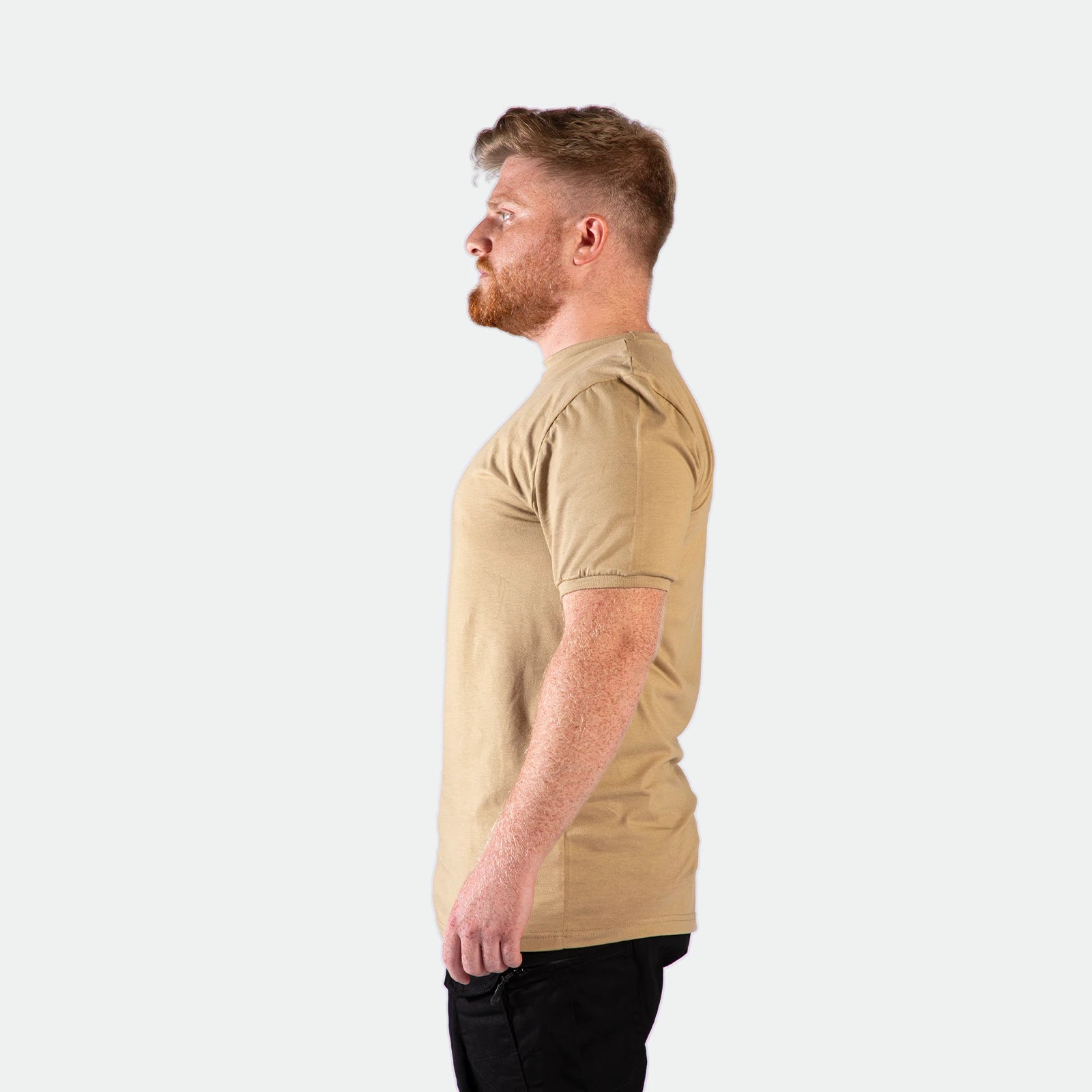 CASUAL SHORT SLEEVE T-SHIRT (BEIGE)