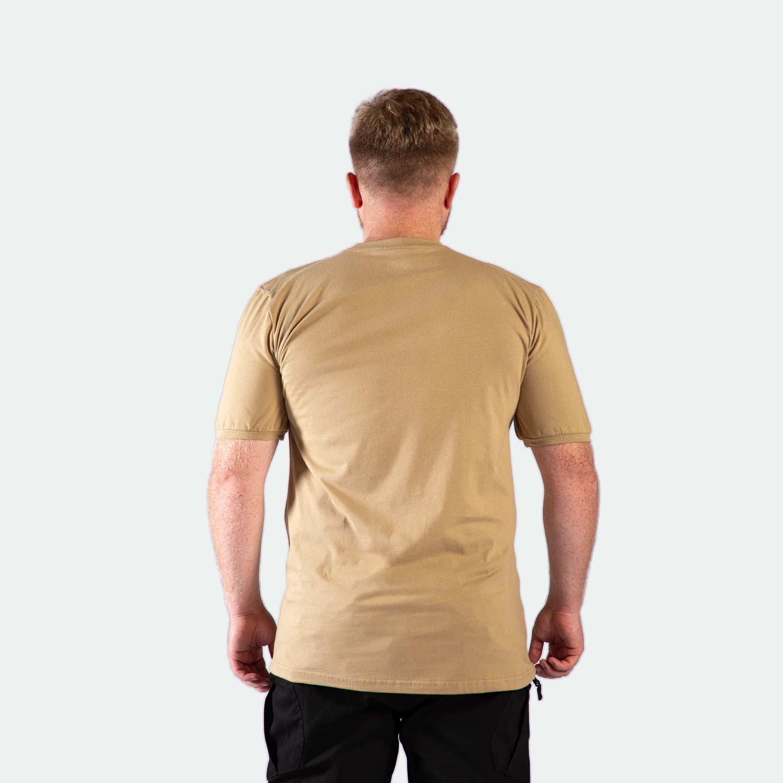 CASUAL SHORT SLEEVE T-SHIRT (BEIGE)
