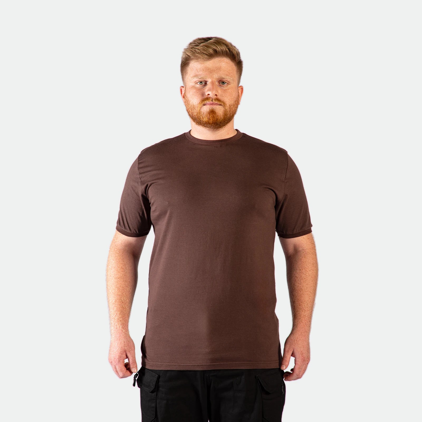 CASUAL SHORT SLEEVE T-SHIRT (BROWN)