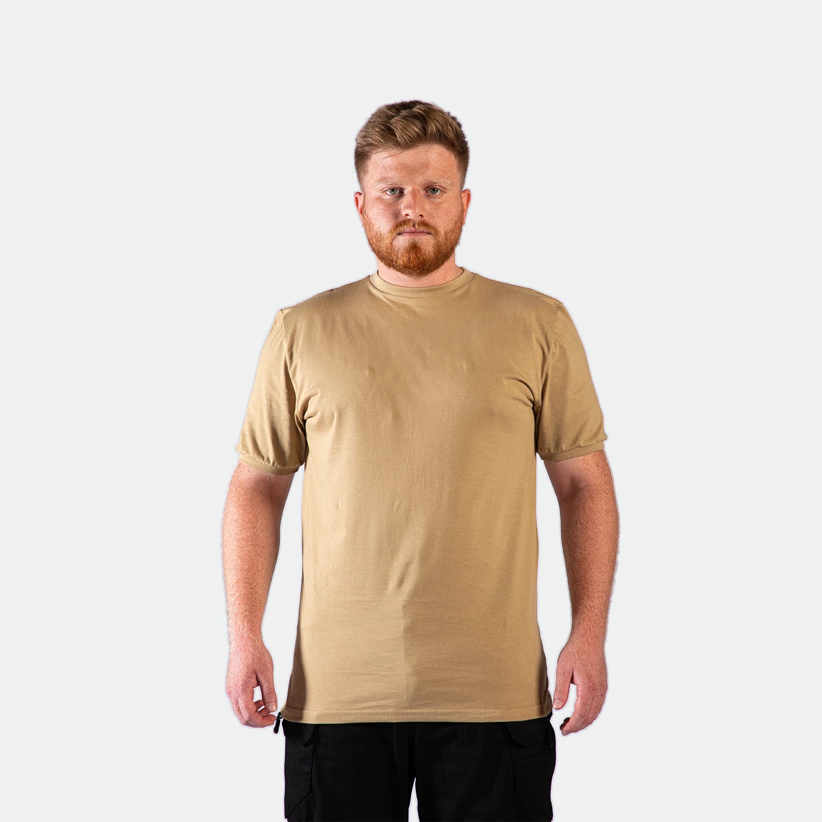 CASUAL SHORT SLEEVE T-SHIRT (BEIGE)