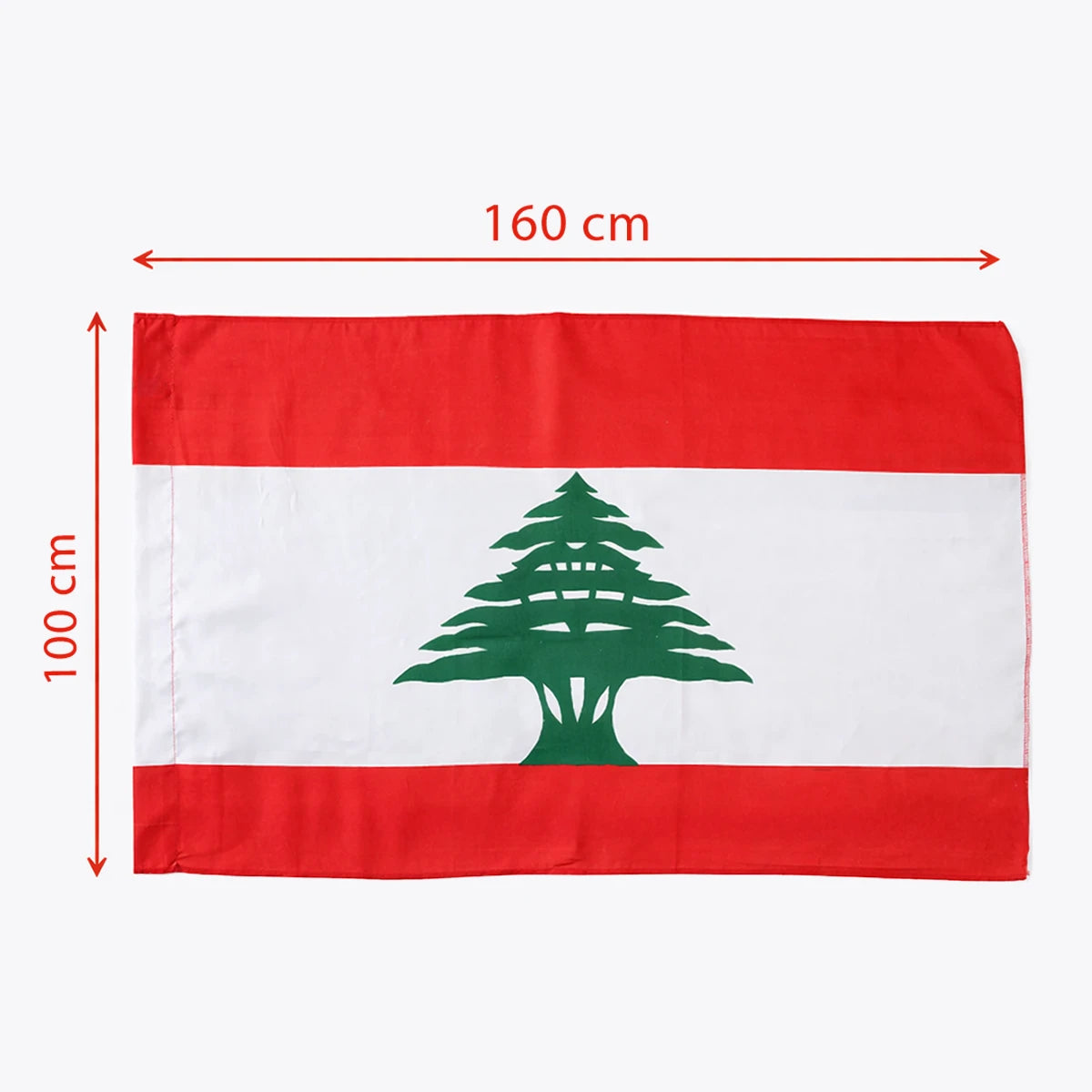 علم لبنان - ١٠٠×١٦٠ سم (ترجال)