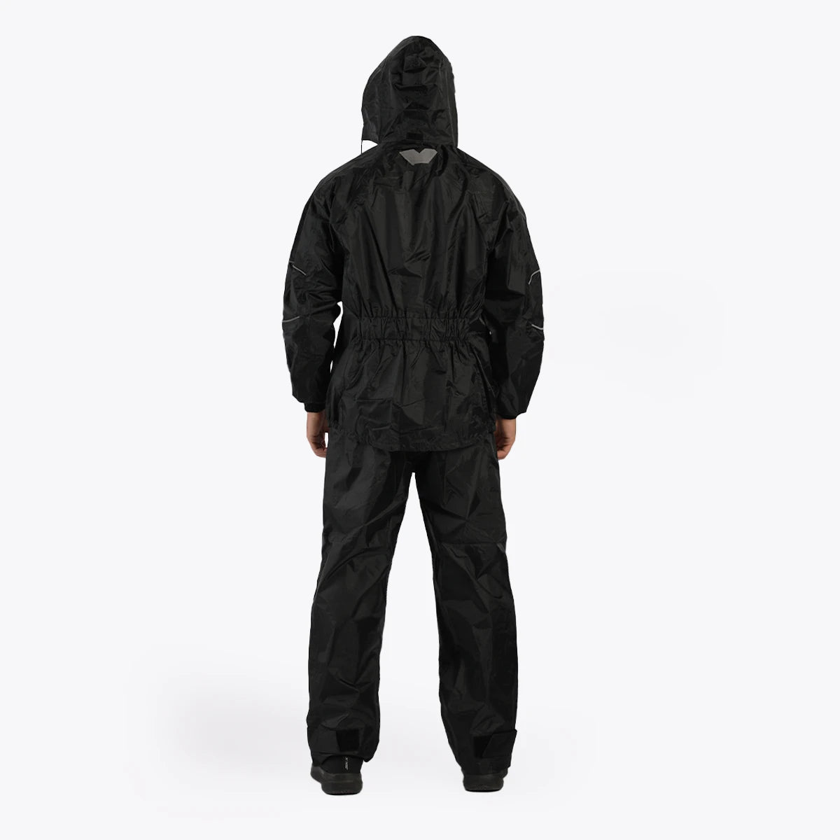 بدلة مطر للدراجات النارية مصنوعة من مادة PVC سوداء فاخرة