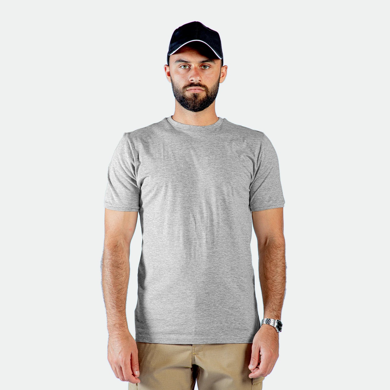 CASUAL SHORT SLEEVE T-SHIRT (GREY)