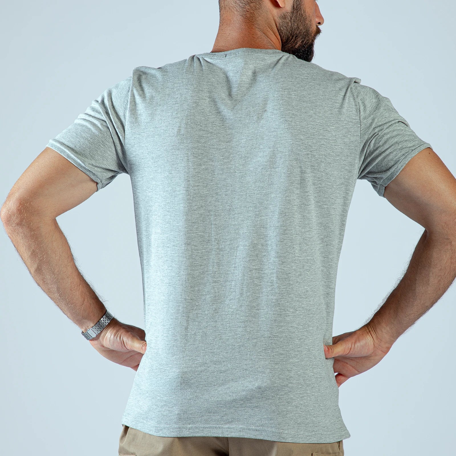 CASUAL SHORT SLEEVE T-SHIRT (GREY)