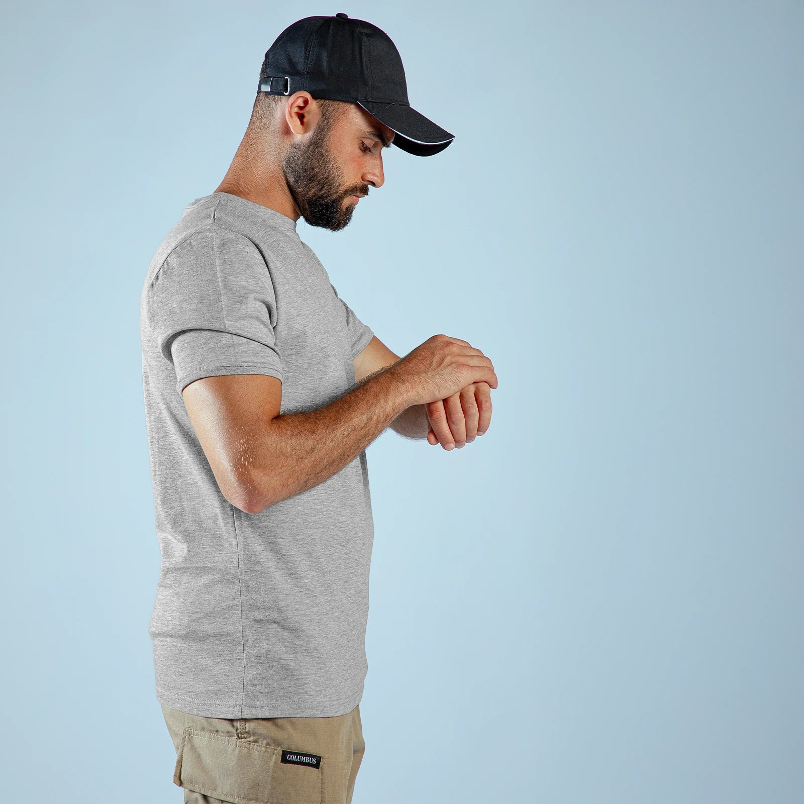 CASUAL SHORT SLEEVE T-SHIRT (GREY)