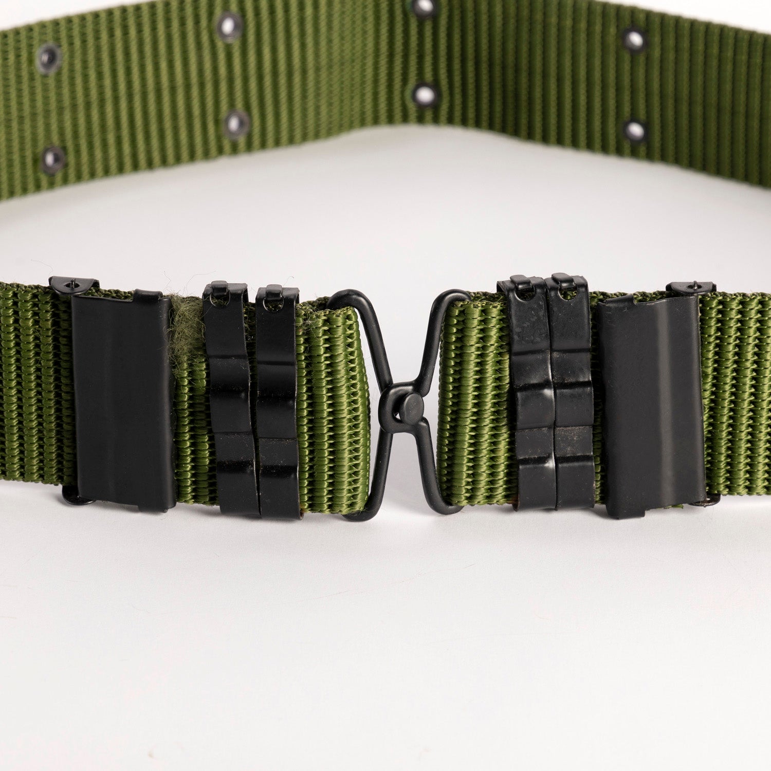 WIDE OLIVE BELT WITH METAL BUCKLE (150 CM)