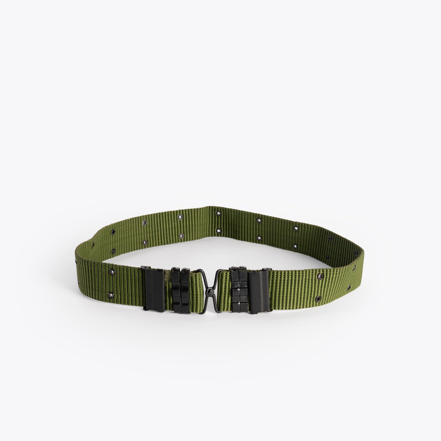 WIDE OLIVE BELT WITH METAL BUCKLE (150 CM)