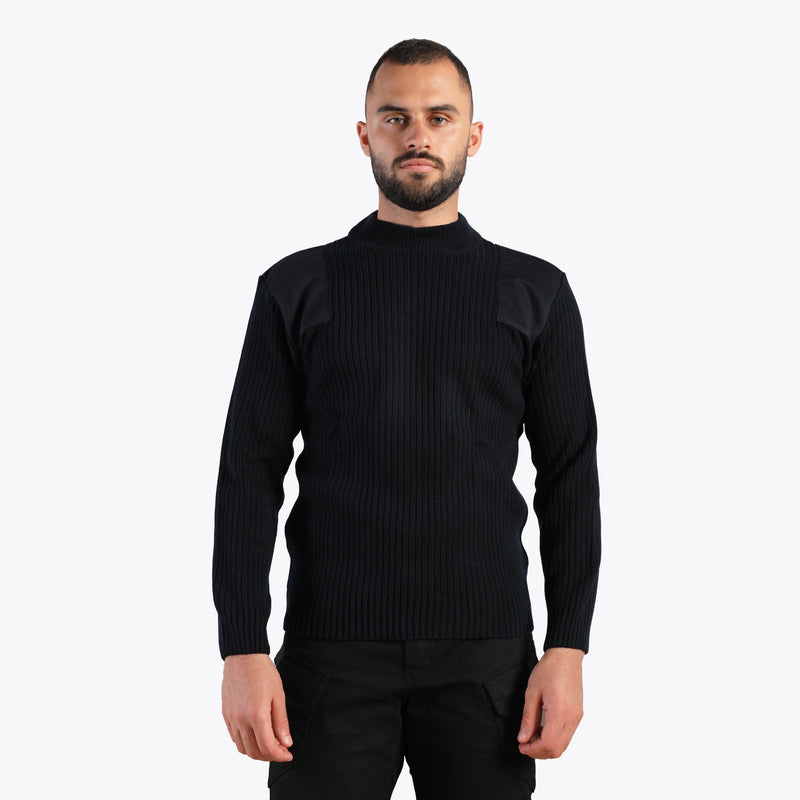 KNIGHT WOOLEN SWEATER (NAVY-BLUE)