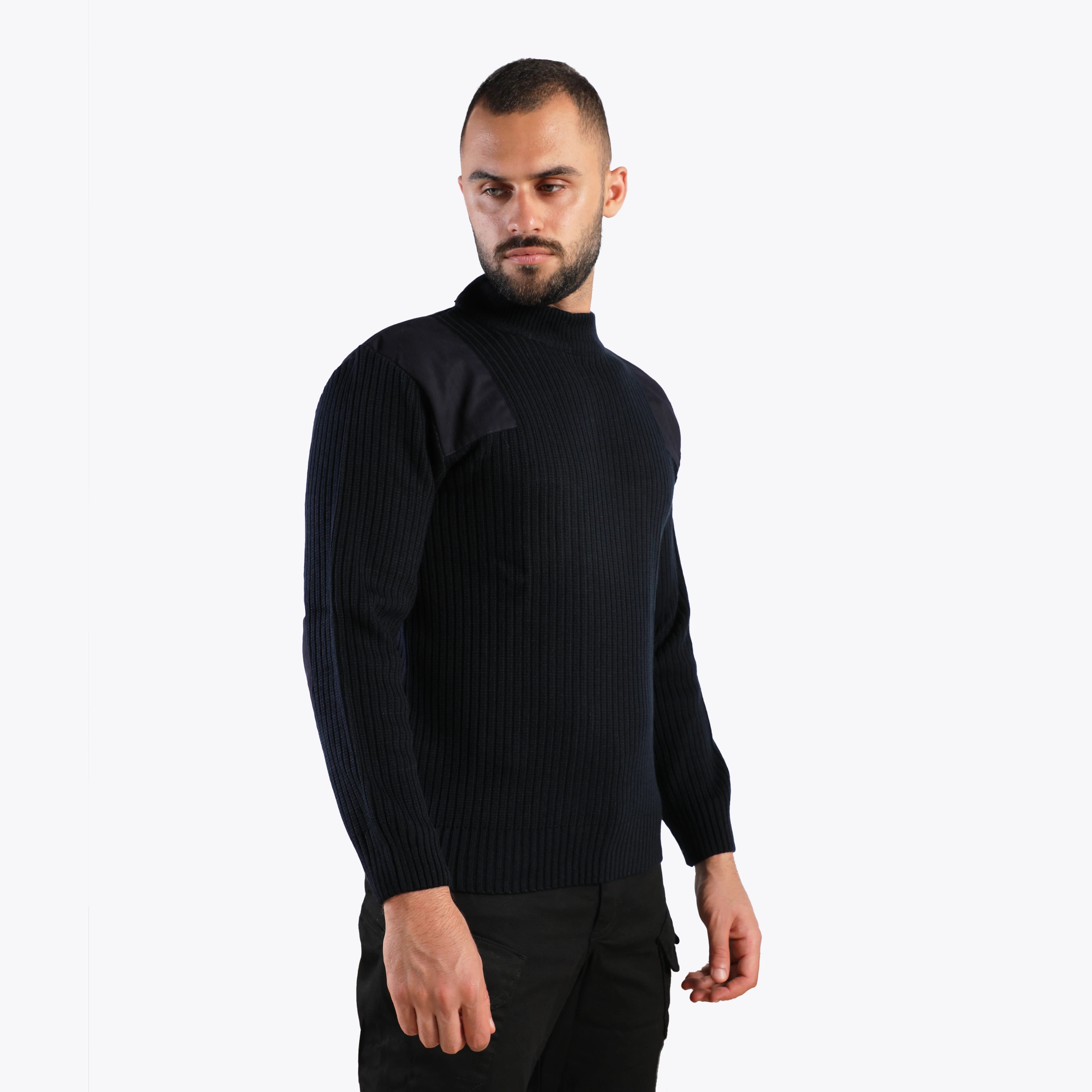 KNIGHT WOOLEN SWEATER (NAVY-BLUE)