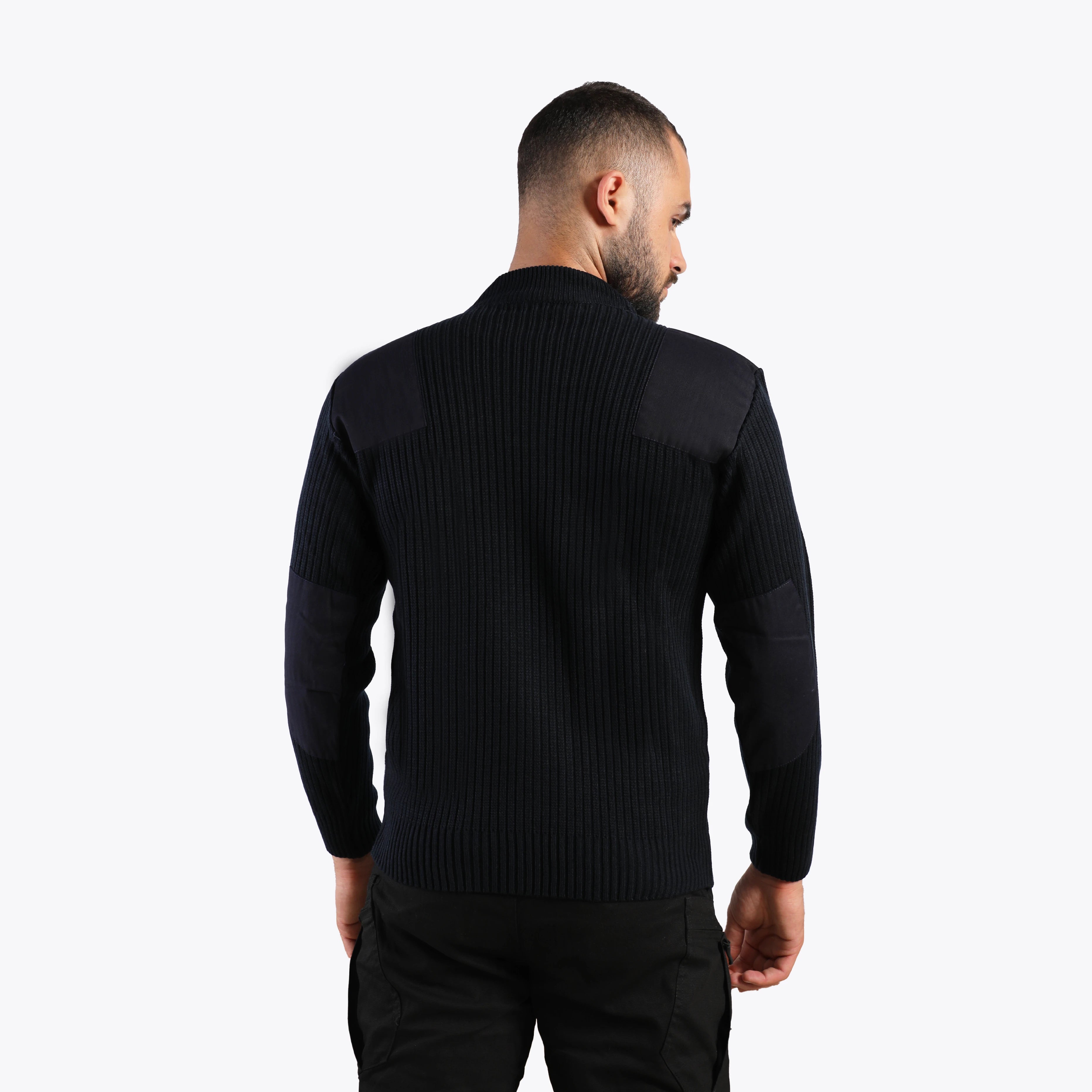 KNIGHT WOOLEN SWEATER (NAVY-BLUE)
