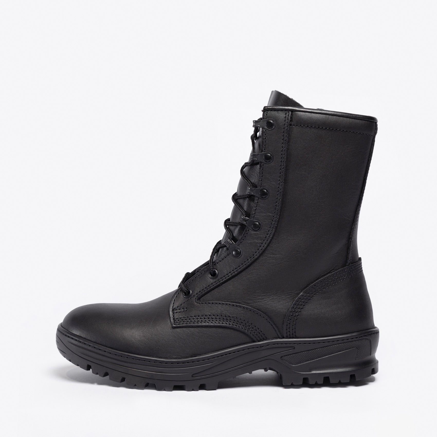 full-grain leather tactical boots